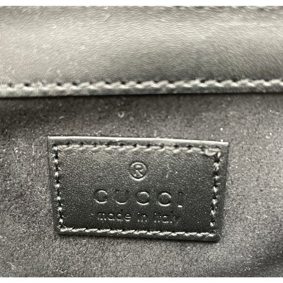 NEW!  GUCCI BLACK PATENT LEATHER MARMONT GG CROSSBODY BAG PURSE BOX AUTHENTIC - Picture 12 of 13